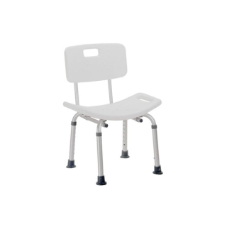 Silla de ducha con respaldo.