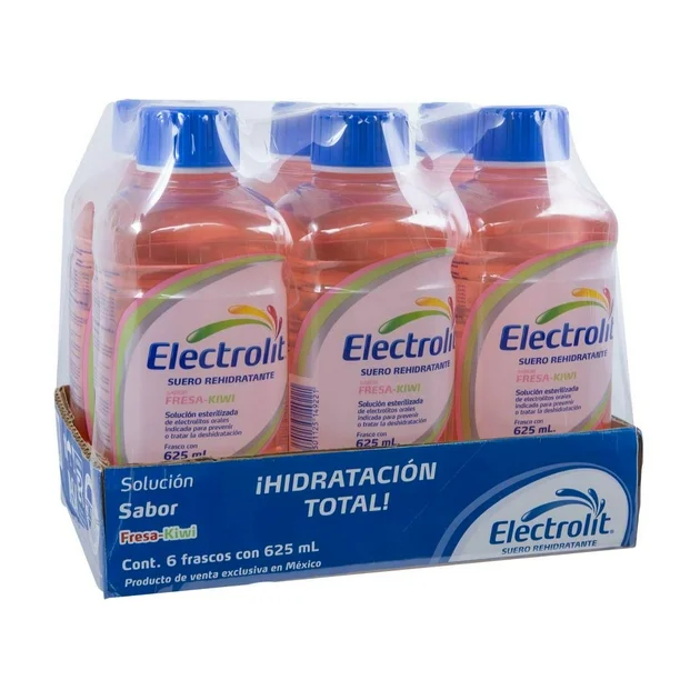 Electrolit sabor fresa/kiwi 625ml, 6pzas.