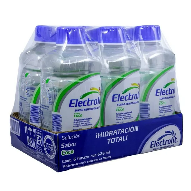 Electrolit sabor Coco 625ml, 6 pzas.